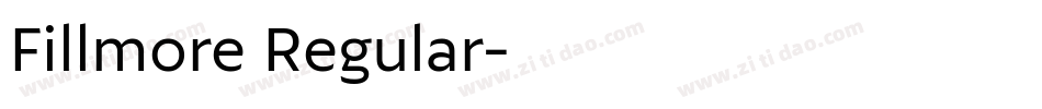 Fillmore Regular字体转换